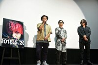 映画「HURRY GO ROUND」初日舞台挨拶の様子。