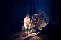 峯田和伸演じる“画家・ゴッホ”。(c)2018「猫は抱くもの」製作委員会