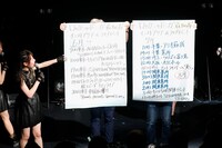 「最the高」インストアライブツアーの日程を発表するロッカジャポニカ。（撮影：笹森健一）