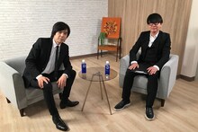 左から宮本浩次（Vo, G）、鹿野淳（MUSICA）。