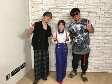 左からSHOCK EYE、IMALU、RED RICE。 (C)テレビ朝日