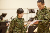陸上自衛隊中部方面音楽隊「いのちの音」ミュージックビデオ撮影の様子。