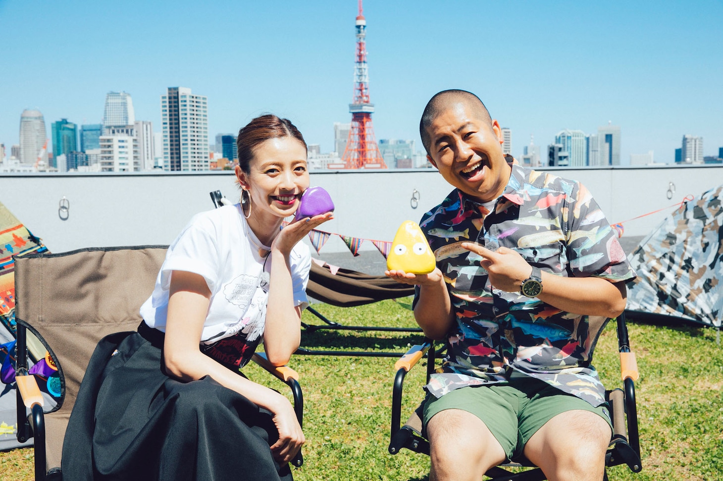 左から片瀬那奈、澤部佑。