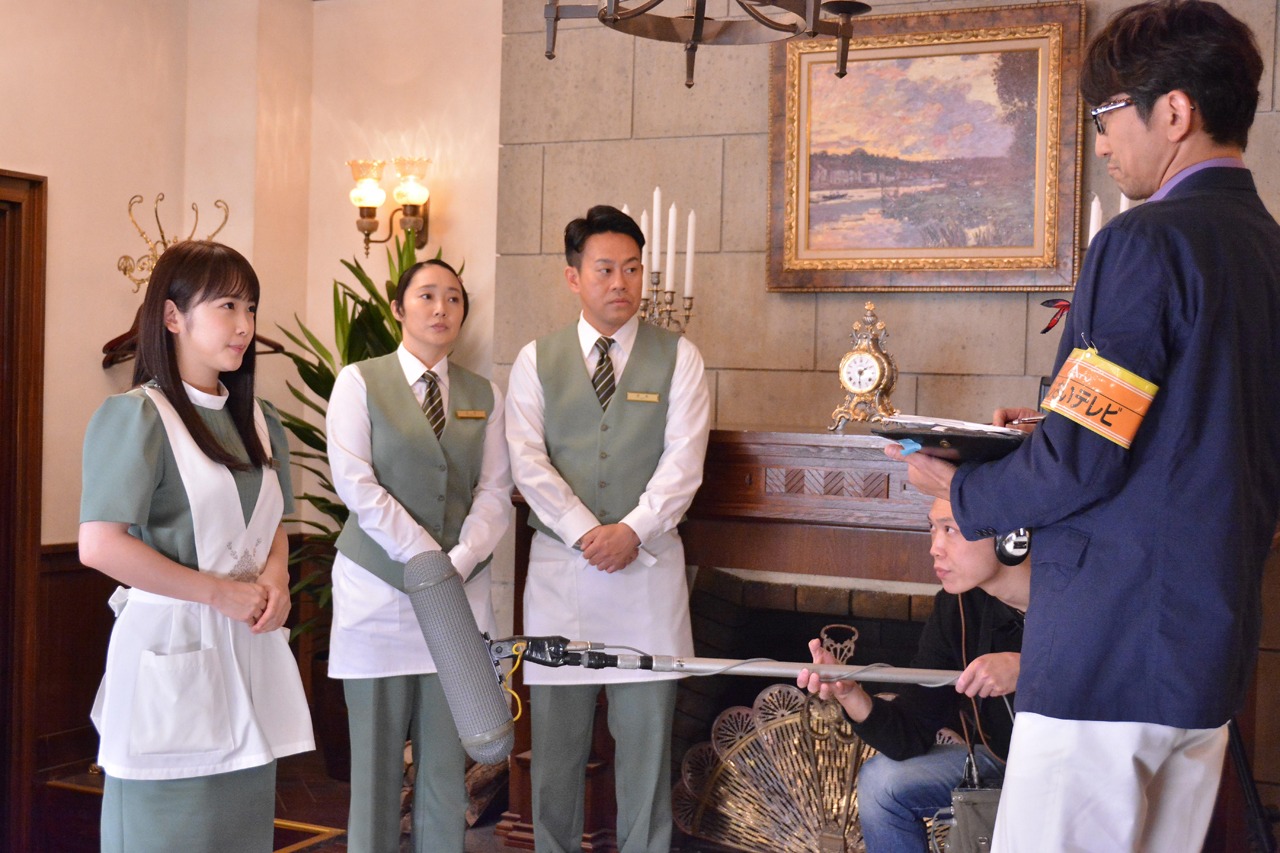日本テレビ系「崖っぷちホテル！」第9話のワンシーン。 (c)NTV