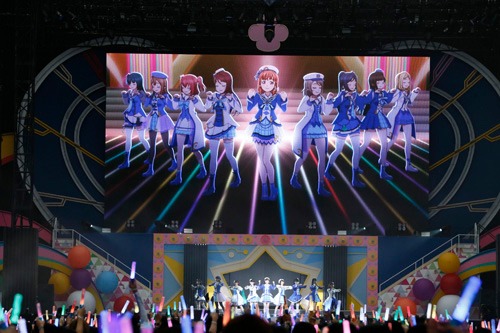 Aqours「ラブライブ！サンシャイン!! Aqours 3rd LoveLive! Tour ～WONDERFUL STORIES～」埼玉・メットライフドーム公演の様子。