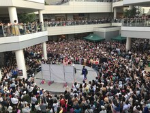 DA PUMP「U.S.A.」リリース記念イベントの様子。（写真提供：エイベックス・エンタテインメント）