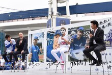 「稀哲・樽美酒・ダーリンハニー吉川のプレイボールまで生ボンバー!!」の様子。