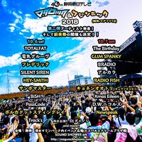 「静岡朝日テレビ開局40周年記念 マグロック＆フジソニック2018」告知画像