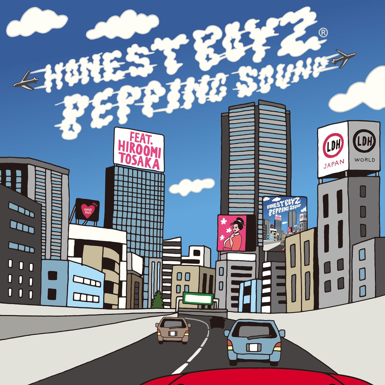 HONEST BOYZ「BEPPING SOUND feat. HIROOMI TOSAKA」配信ジャケット