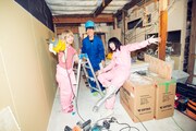 内装工事に勤しむC'mon C'mon、まみくん3歳（パーリー建築）。