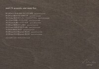「mol-74 acoustic one-man live」ビジュアル