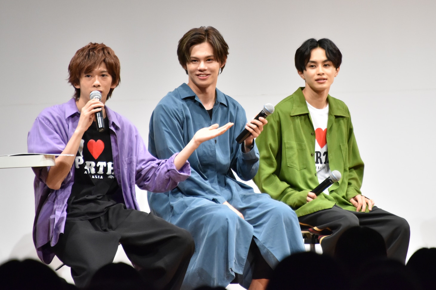 左からリョウガ、カイ、タクヤ。