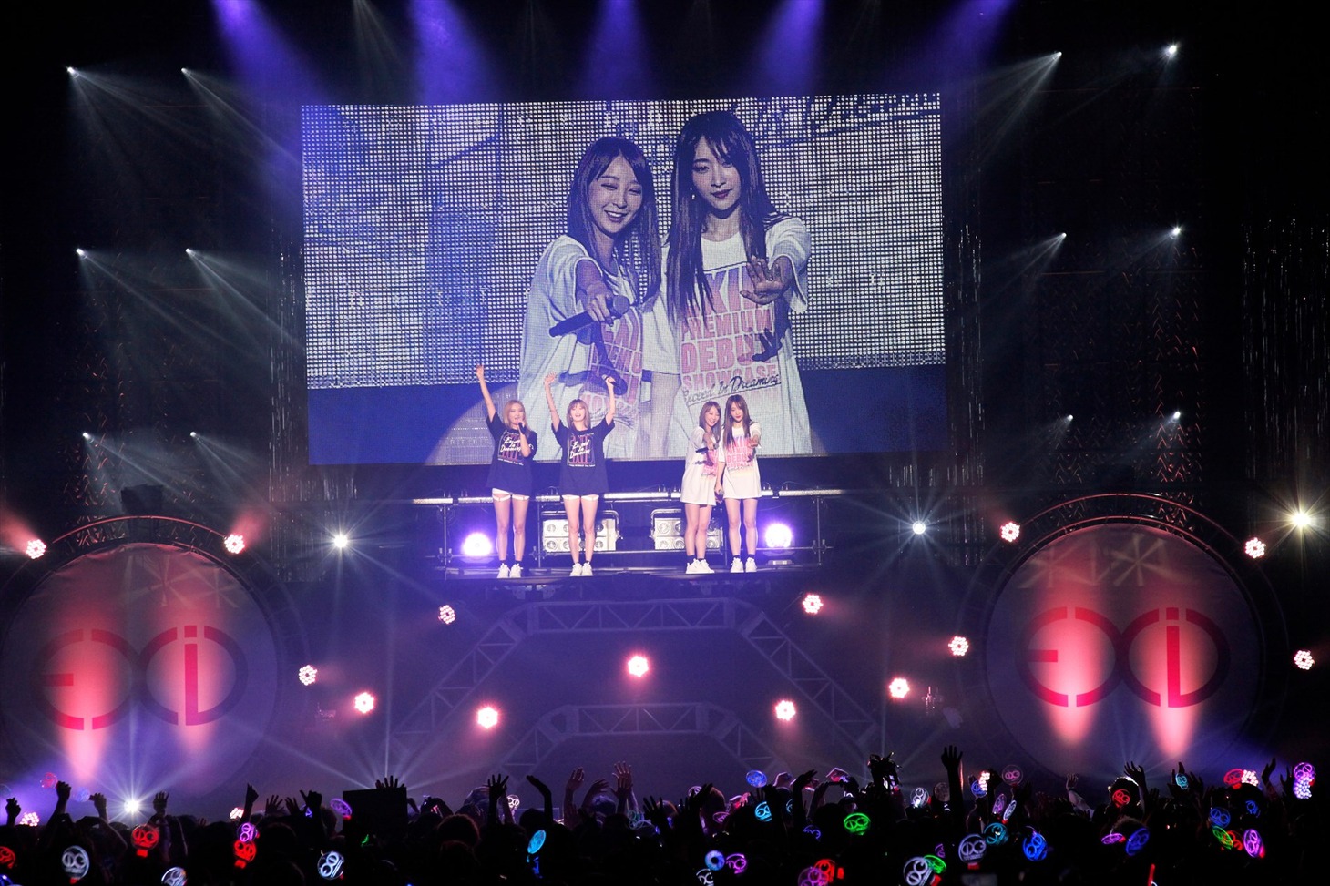 「EXID PREMIUM DEBUT SHOWCASE "Exceed In Dreaming" in JAPAN」第1部の様子。（撮影：田中真二）