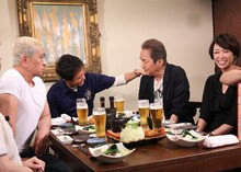 左から松本人志、浜田雅功、西郷輝彦、辺見えみり。(c)フジテレビ