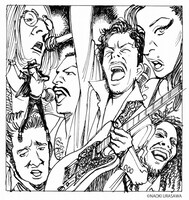 浦沢直樹によるイラスト。