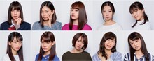 「ヒトコワ」出演者。上段左から松田るか、佐藤乃莉、仲谷香春、高田里穂、大和田南那。下段左から華村あすか、秋本帆華、山崎真実、小倉優香、山地まり。(c)2018「ヒトコワ」製作委員会