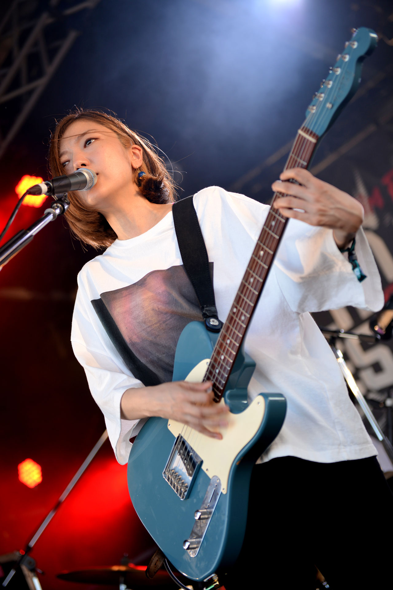 ユウ（G, Vo / チリヌルヲワカ）（Photo by Yasumasa Handa[Showcase]）