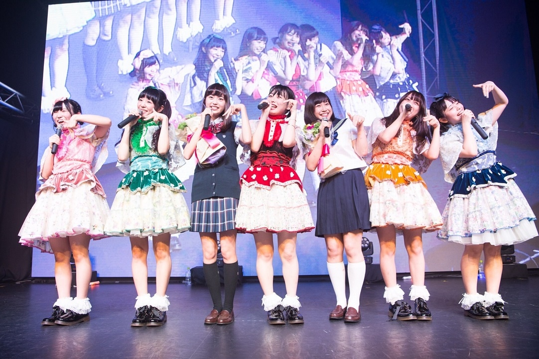 ナナランド。左から3番目が武井梨緒。右から3番目が安藤ゆきね。（Photo by Yuko Takaka）