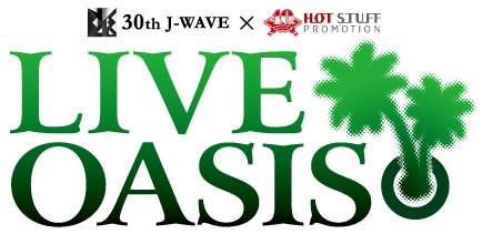 「J-WAVE×HOT STUFF "LIVE OASIS"」ロゴ
