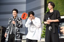 左から小柳友、早乙女太一、福士蒼汰。