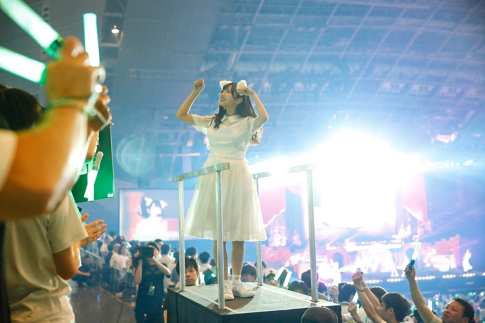 けやき坂46「『走り出す瞬間』ツアー2018」千葉・幕張イベントホール7月9日公演より、河田陽菜。（撮影：上山陽介）