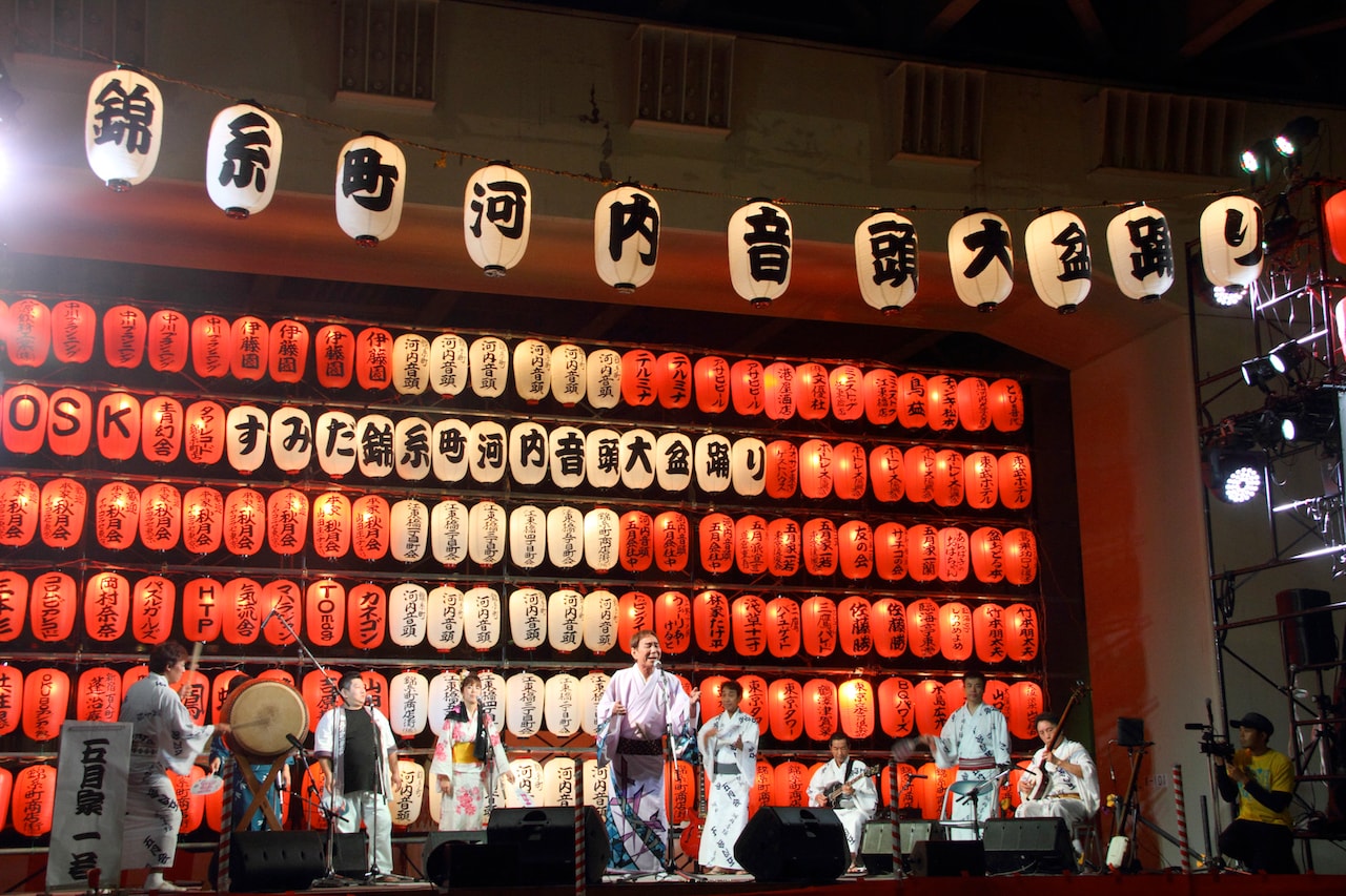「すみだ錦糸町河内音頭大盆踊り」の様子。  （撮影：ケイコ・K・オオイシ）