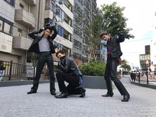 ローラー族に扮した（左から）リョウガ、カイ、ユーキ。(c)日本テレビ