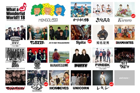 「MONGOL800 ga FESTIVAL What a Wonderful World!! 18」出演者ラインナップ