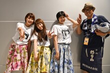 終演後のNegiccoと熊さん。