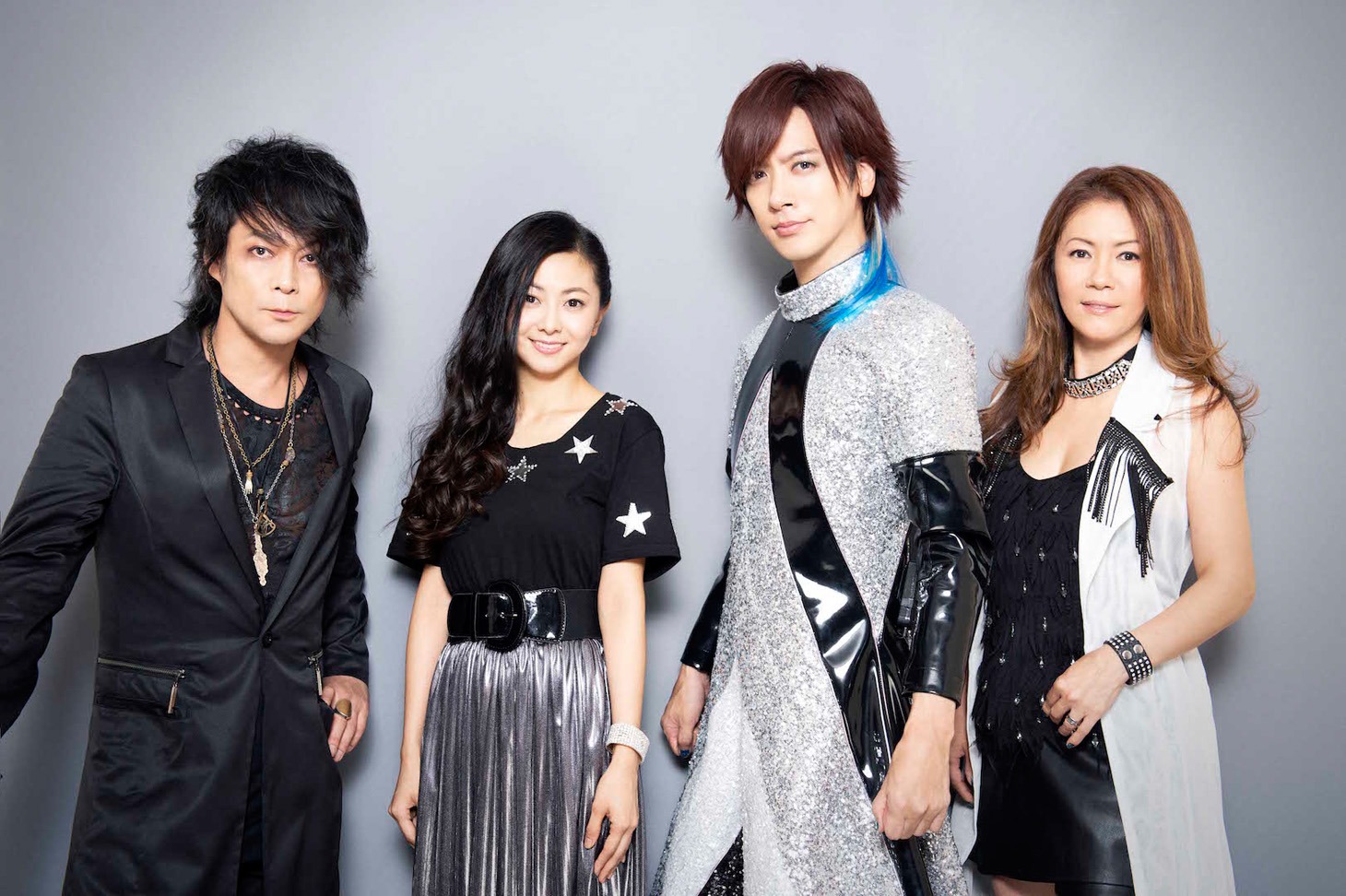 DAIGO「DAIGO VS DAIGO☆STARDUST」出演者たち。左から森友嵐士（T-BOLAN）、倉木麻衣、DAIGO、大黒摩季。（Photo by MASA）