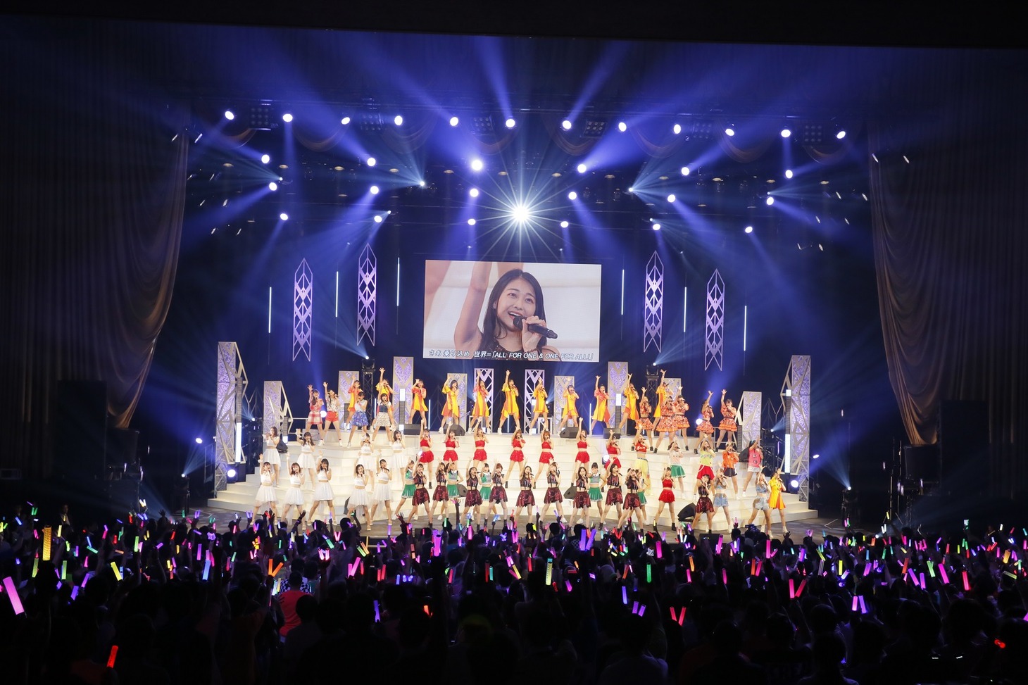 東京・中野サンプラザホールで行われた「Hello! Project 20th Anniversary!! Hello! Project 2018 SUMMER ～ALL FOR ONE～」の様子。（写真提供：アップフロントエージェンシー）