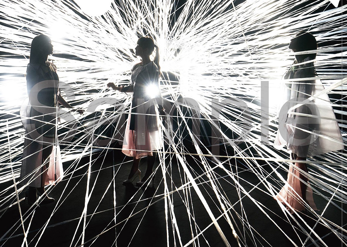 Perfume×タワーレコード抽選会賞品のクリアファイルサンプル画像。