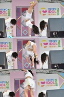 アクロバットを披露する大原優乃。