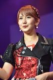 岡井千聖。昨年8月に東京・お台場 青海周辺エリアで開催されたアイドルイベント「TOKYO IDOL FESTIVAL 2018」のステージの様子。