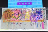 さくら学院「アートの授業 3」3時限目のライブペイントで完成した作品。