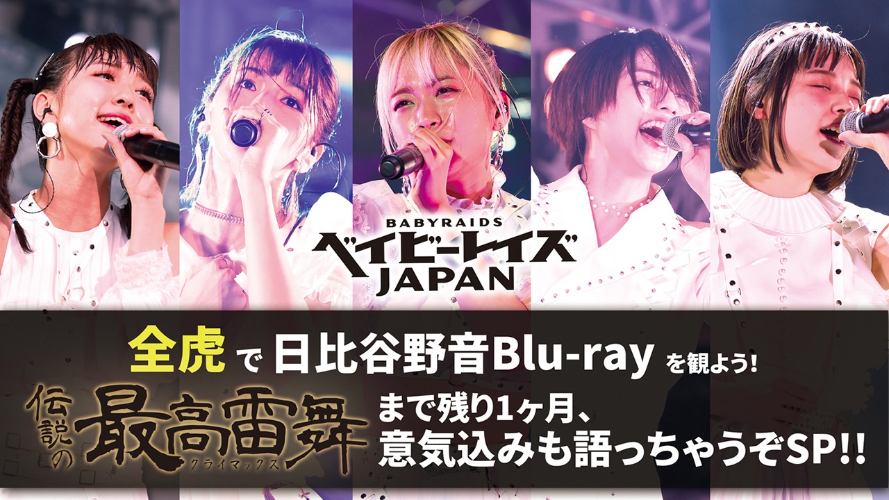 FRESH LIVE「全虎で日比谷野音Blu-rayを観よう！ベビレ最高雷舞まで残り1ヶ月、意気込みも語っちゃうぞスペシャル」メインビジュアル