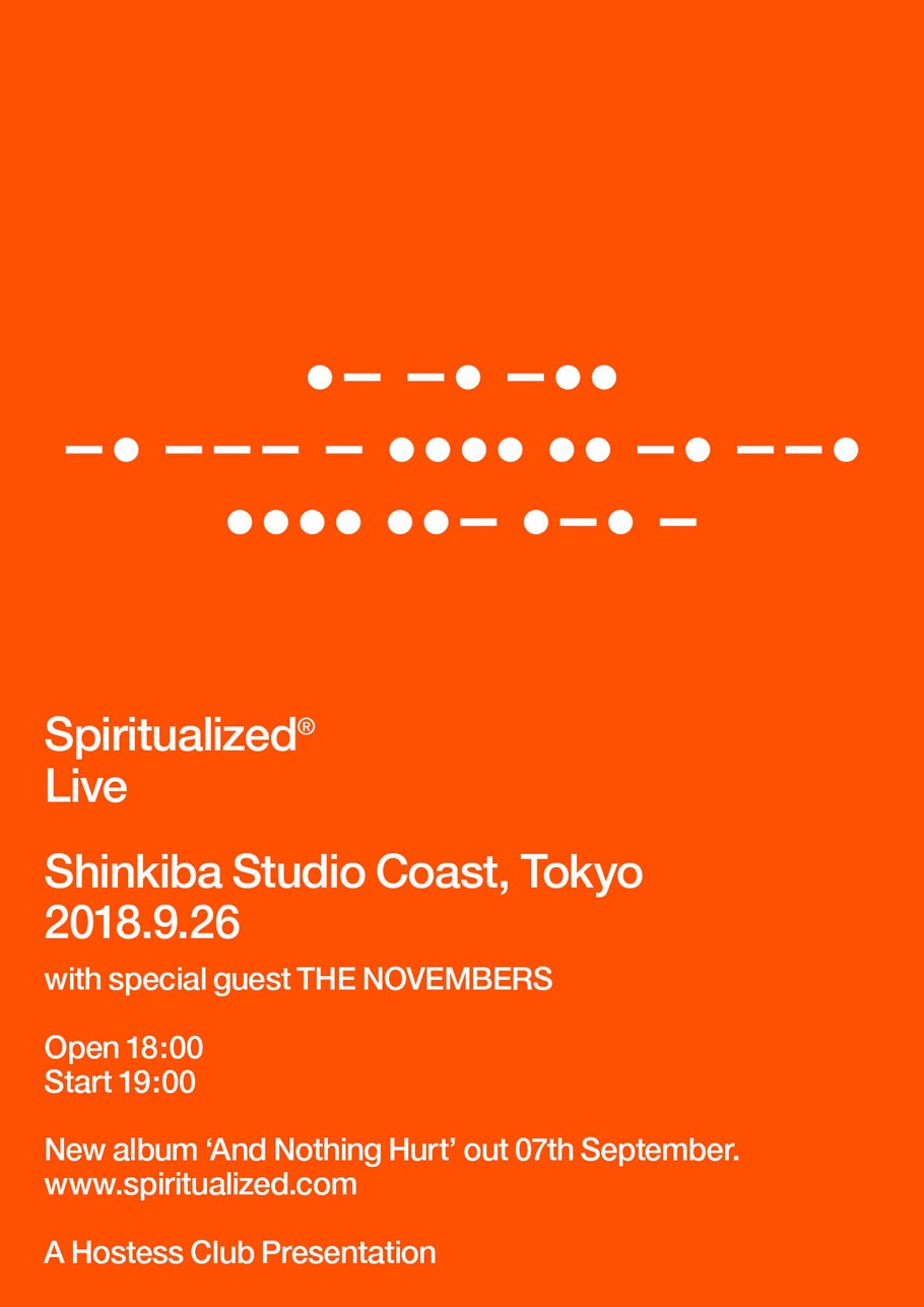 「Hostess Club Presents Spiritualized With Special Guest THE NOVEMBERS」フライヤー