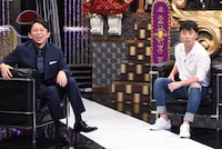 左から有吉弘行、V.I。 (c)日本テレビ