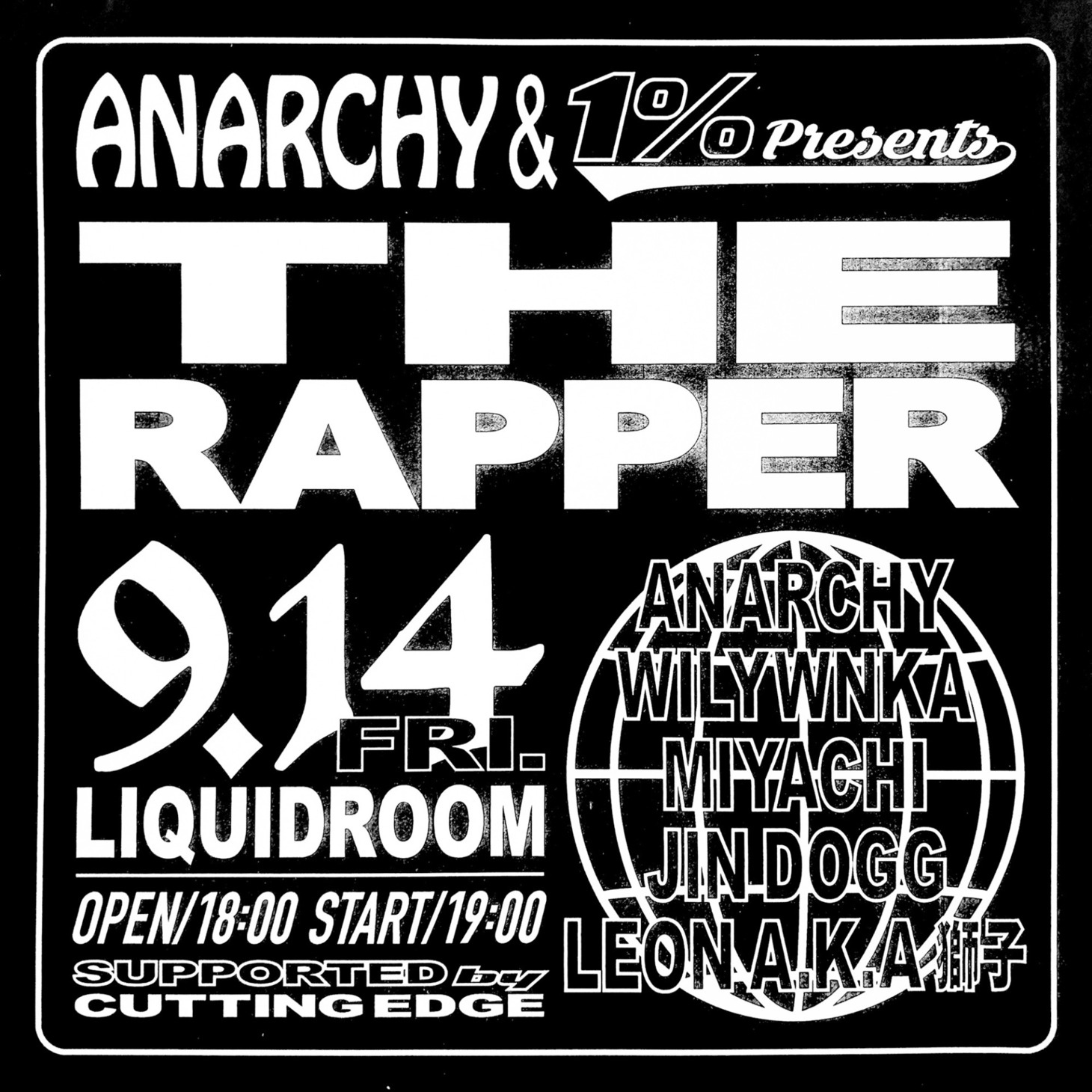 「ANARCHY & 1% presents "THE RAPPER"」告知画像