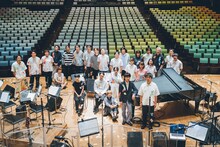 蓮沼執太フルフィルのメンバー（撮影：後藤武浩）