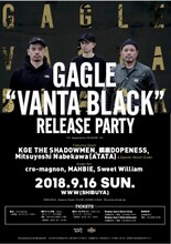 GAGLE 「『Vanta Black』 Release Tour」東京公演のフライヤー。