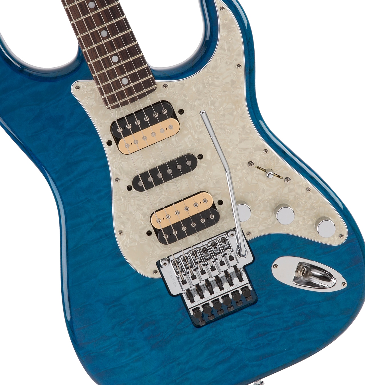 春畑道哉（TUBE）のシグネチャーモデル「MICHIYA HARUHATASTRATOCASTER」のボディ。