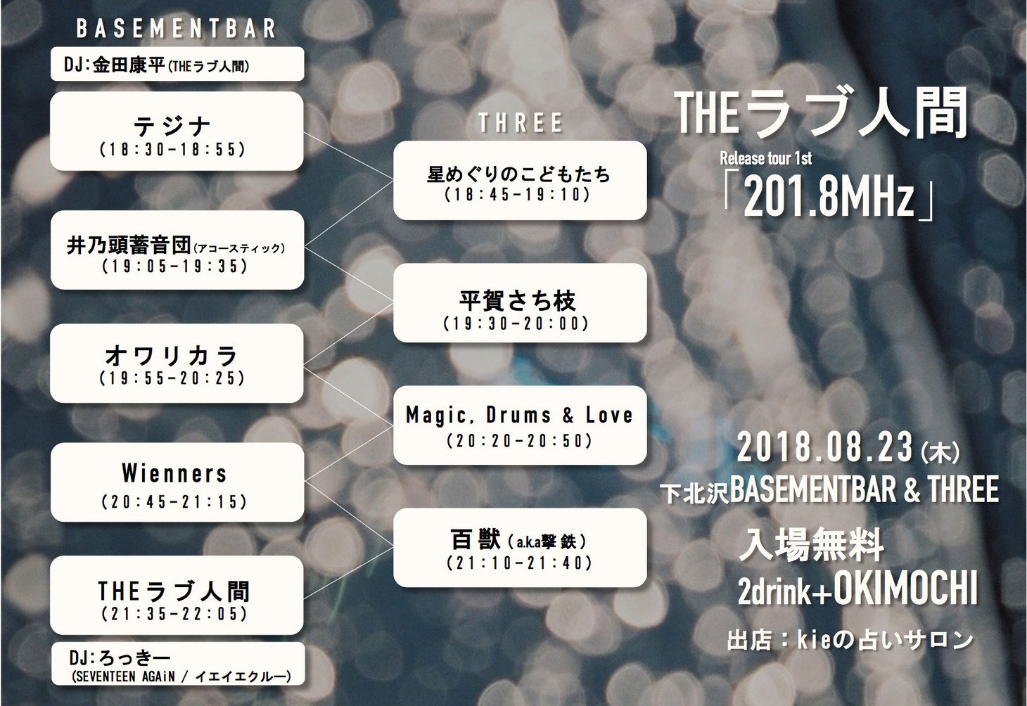 THEラブ人間「210.8MHz」初日タイムテーブルビジュアル