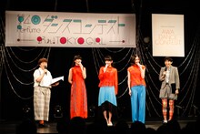 左から近藤春菜、かしゆか、あ～ちゃん、のっち、箕輪はるか。（撮影：上山陽介）