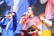 Buster Bros!!!。左から石谷春貴、木村昴、天崎滉平。（撮影：粂井健太）