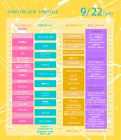 「りんご音楽祭2018」9月22日公演タイムテーブル