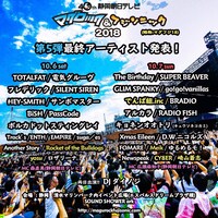 「静岡朝日テレビ開局40周年記念 マグロック＆フジソニック2018」告知ビジュアル