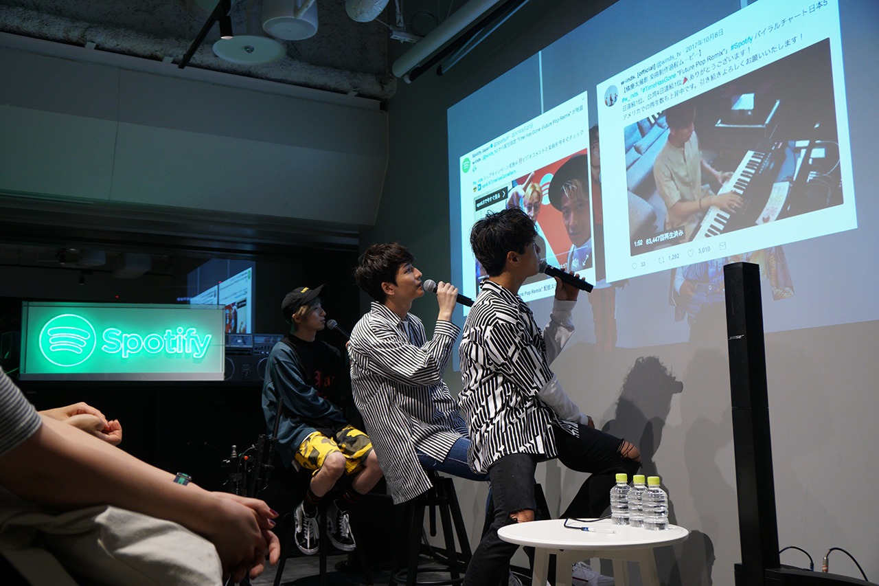 「w-inds.スペシャルファンミーティング」の様子。（写真提供：スポティファイ）
