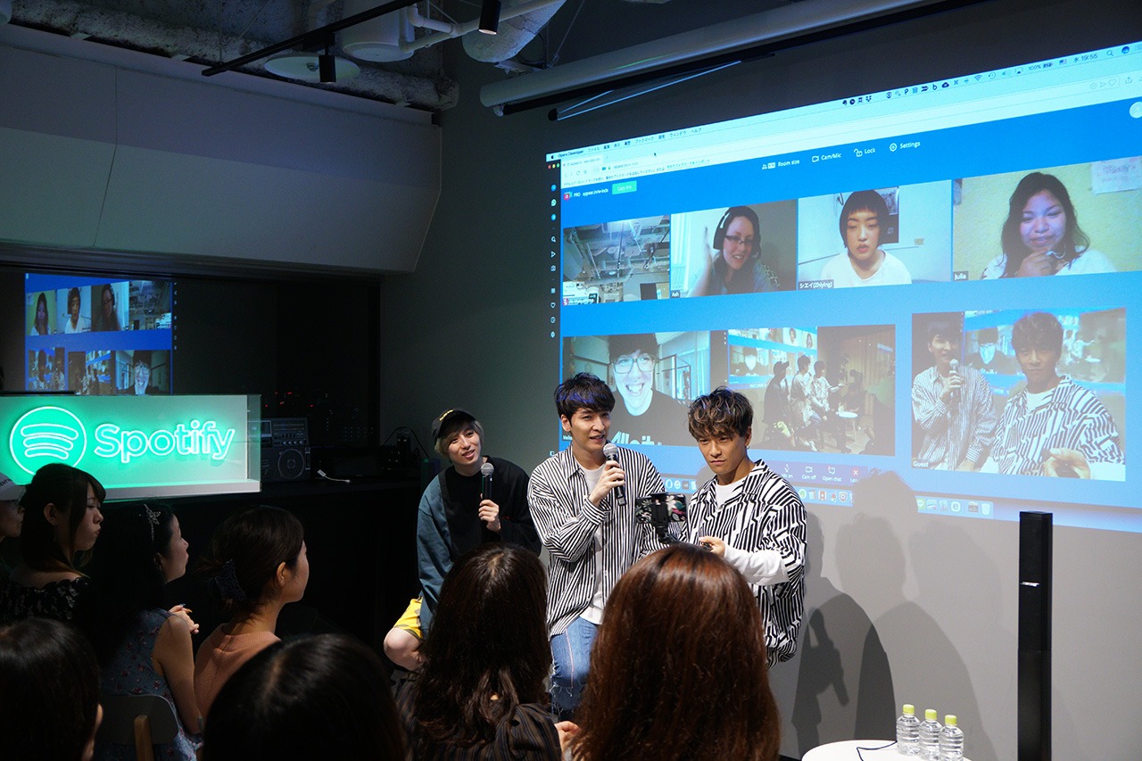 「w-inds.スペシャルファンミーティング」の様子。（写真提供：スポティファイ）