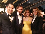 左からEXILE AKIRA、トム・ヒドルストン、ジェシカ・チャステイン、アン・ハサウェイ。（写真提供：LDH JAPAN）